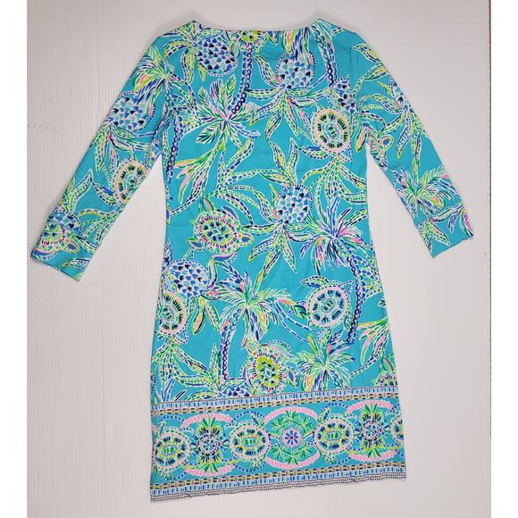 Lilly Pulitzer Womens XS UPF 50+ Sophie Dress Bermuda‎ Blue Turtles Trees 002176 - Picture 2 of 8
